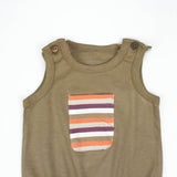 BODYSUIT KANGAROO POCKET BROWN INFANT