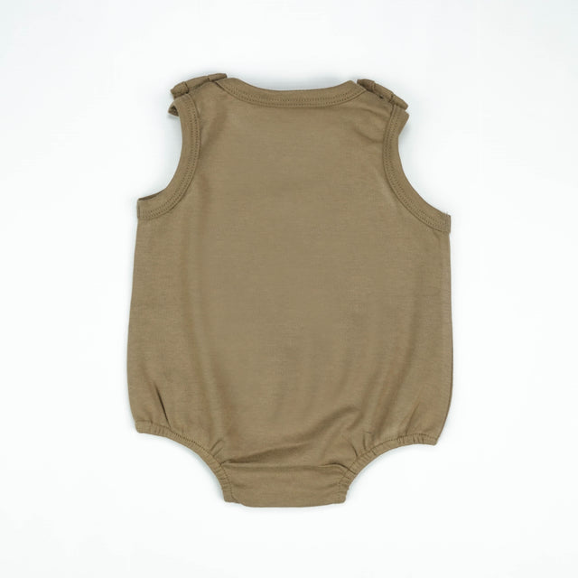 BODYSUIT KANGAROO POCKET BROWN INFANT