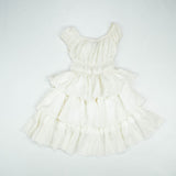 FROCK ELASTIC WASTE WHITE TODDLER