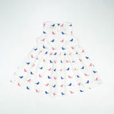 FROCK MOCK NECK MULTI BIRDS INFANT