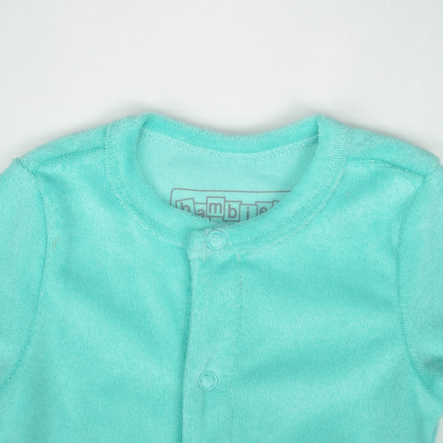 ROMPER TERRY MINT GREEN INFANT