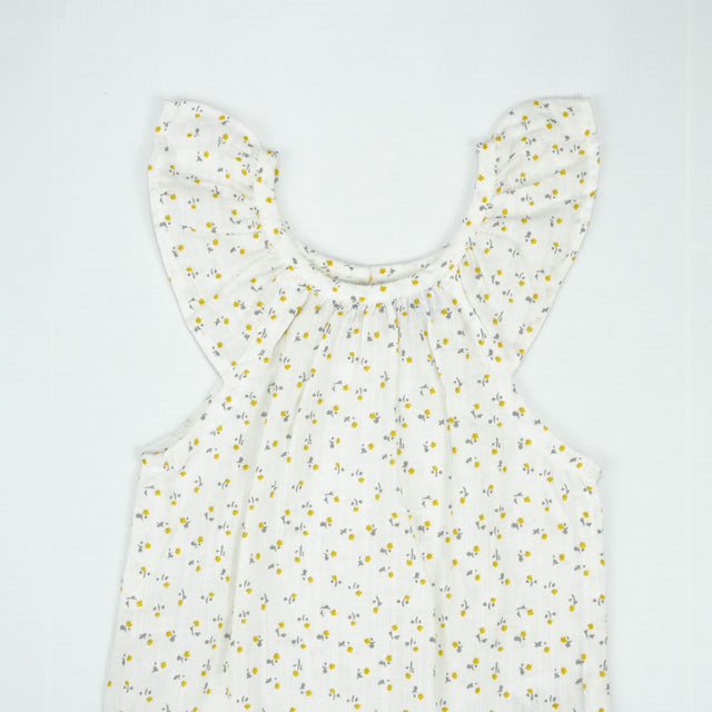 BODYSUIT YOLK SLEEVE YELLOW FLOWER INFANT