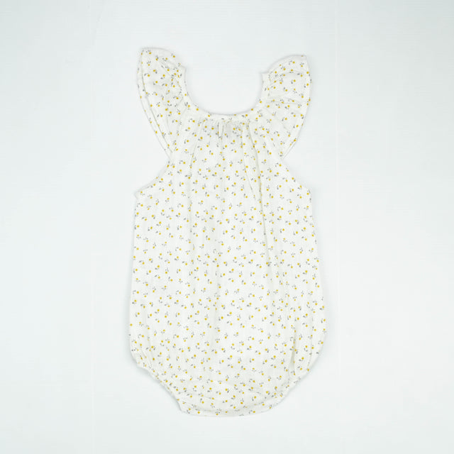 BODYSUIT YOLK SLEEVE YELLOW FLOWER INFANT