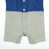 BODYSUIT FANCY WITH PLEATS & BOW BLUE INFANT