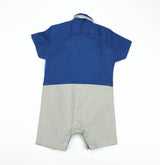 BODYSUIT FANCY WITH PLEATS & BOW BLUE INFANT