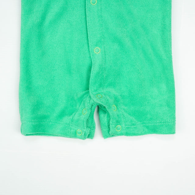 ROMPER TERRY WITH HOODIE GREEN INFANT