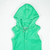 ROMPER TERRY WITH HOODIE GREEN INFANT