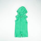 ROMPER TERRY WITH HOODIE GREEN INFANT