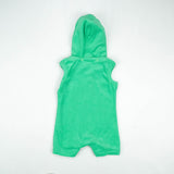 ROMPER TERRY WITH HOODIE GREEN INFANT