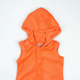 ROMPER TERRY WITH HOODIE ORANGE INFANT