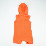 ROMPER TERRY WITH HOODIE ORANGE INFANT