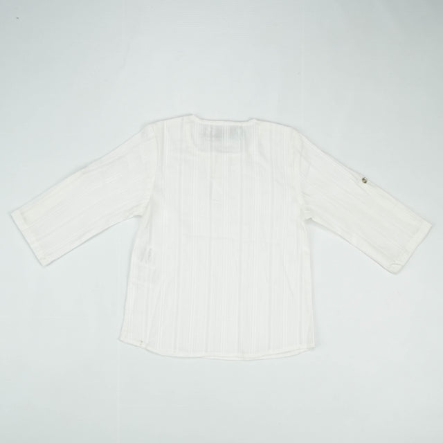 KURTI ROUND COLLAR BOYS WHITE TODDLER