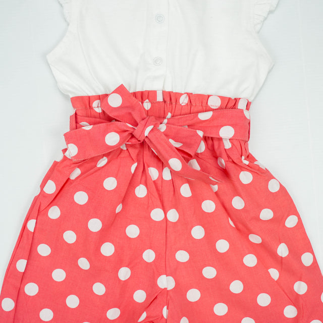 JUMPSUIT PINK POLKA INFANT