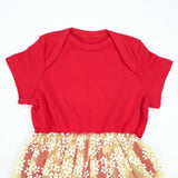 BODYSUIT WITH FRILL RED INFANT