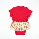 BODYSUIT WITH FRILL RED INFANT