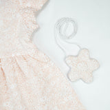 FROCK JACQUARD SLEEVE PEACH TODDLER