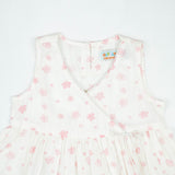 FROCK MOCK NECK pink Flower infant