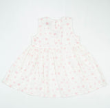 FROCK MOCK NECK PINK FLOWER INFANT