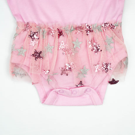 BODYSUIT WITH FRILL LT PINK INFANT