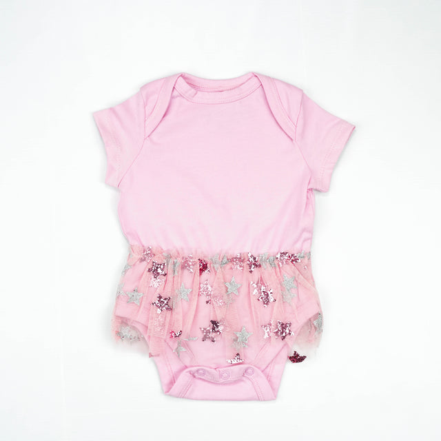 BODYSUIT WITH FRILL LT PINK INFANT