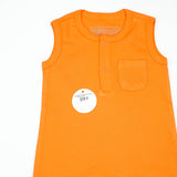 BODYSUIT SLEEVELESS POCKET ORANGE INFANT