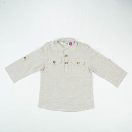 SHIRT KURTA FRONT POCKET BOYS OFF WHITE TOODLER