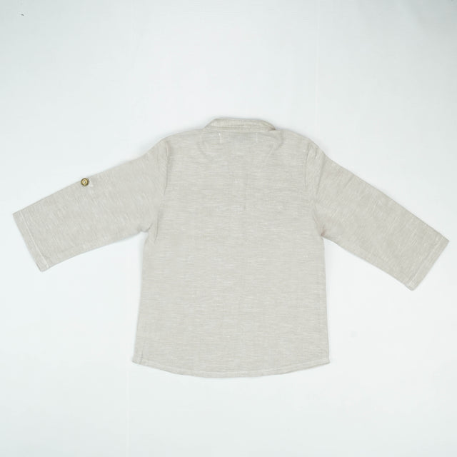 SHIRT KURTA FRONT POCKET BOYS OFF WHITE TOODLER