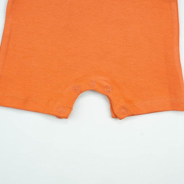 BODYSUIT STIPES COLLAR ORANGE INFANT