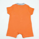 BODYSUIT STIPES COLLAR ORANGE INFANT