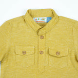 SHIRT KURTA FRONT POCKET BOYS YELLOW INFANT