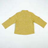 SHIRT KURTA FRONT POCKET BOYS YELLOW INFANT