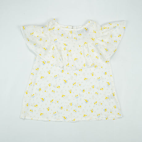 FROCK FRONT FLAIR YELLOW FLWOER TODDELR