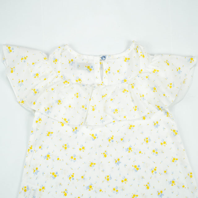 FROCK FRONT FLAIR YELLOW FLWOER TODDELR