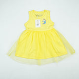 FROCK SLEVELESS WITH NET YELLOW INFANT