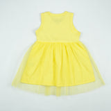 FROCK SLEVELESS WITH NET YELLOW INFANT