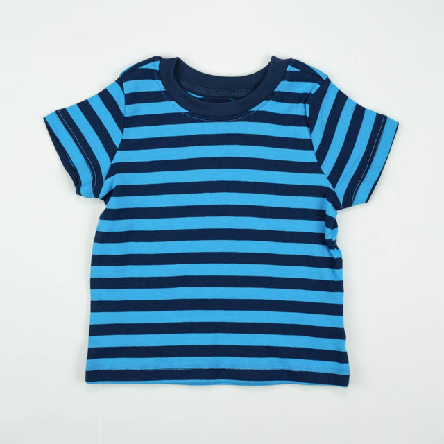 T SHIRT WHITE NAVY STRIPES TODDLER