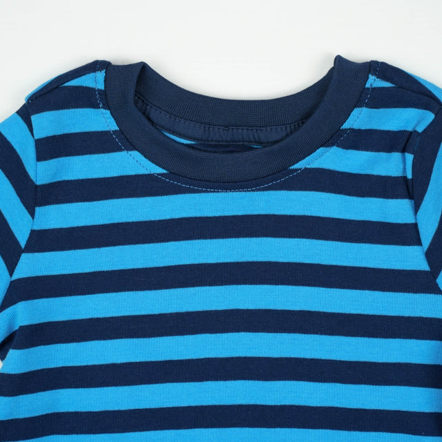 T SHIRT WHITE NAVY STRIPES TODDLER