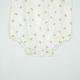 BODYSUIT YOLK SLEEVE WHITE YELLOW FLOWER INFANT