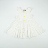 FROCK PETTER PAN COLLAR WHITE FLOWER TODDLER