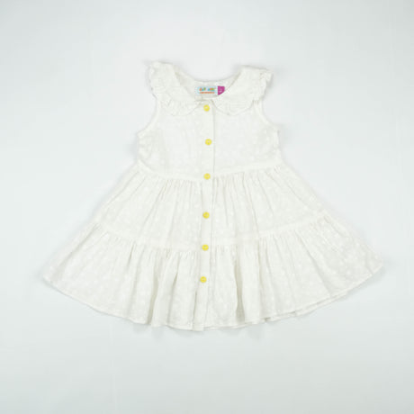 FROCK PETTER PAN COLLAR WHITE FLOWER TODDLER