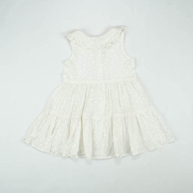 FROCK PETTER PAN COLLAR WHITE FLOWER TODDLER