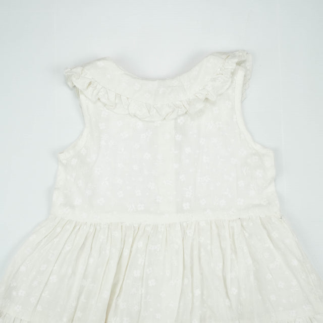 FROCK PETTER PAN COLLAR WHITE FLOWER TODDLER