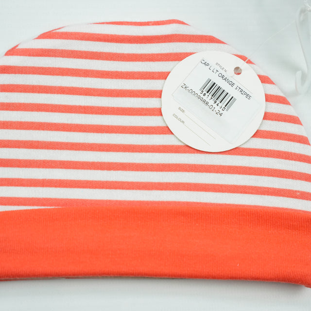 CAP L LT ORANGE STRIPES