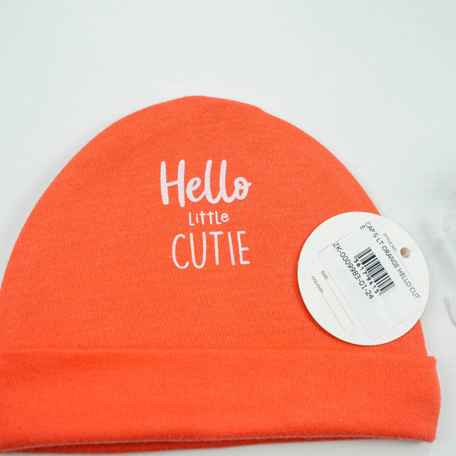 CAP S LT ORANGE HELLO CUTE