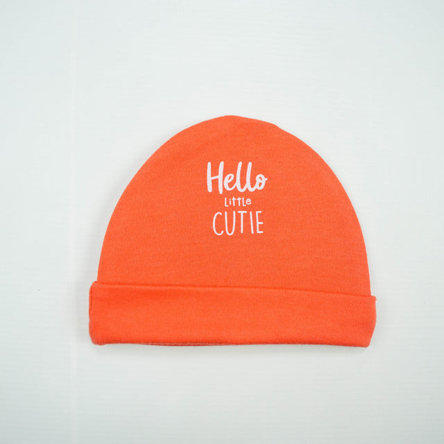 CAP S LT ORANGE HELLO CUTE