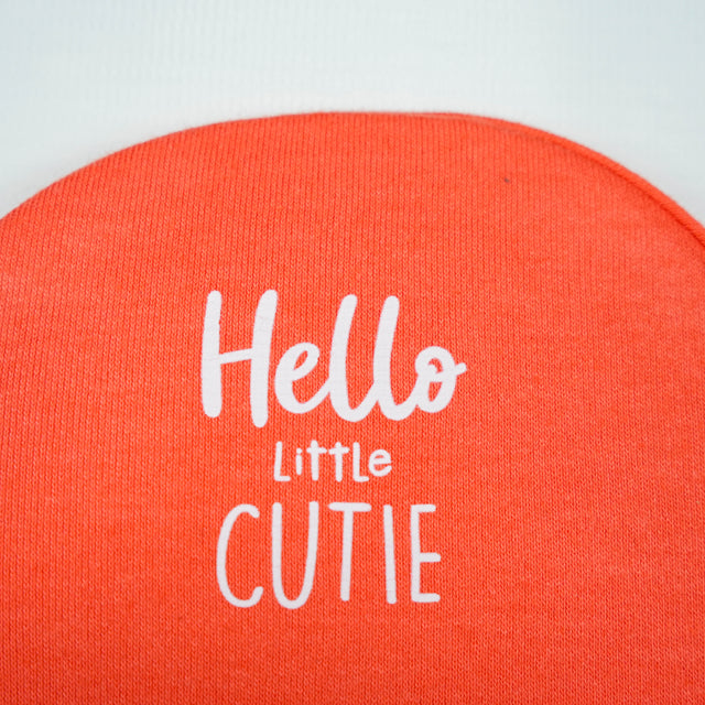 CAP M LT ORANGE HELLO CUTE