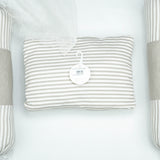 PILLOW SET GREY STRIPES