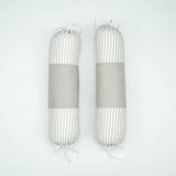 PILLOW SET GREY STRIPES