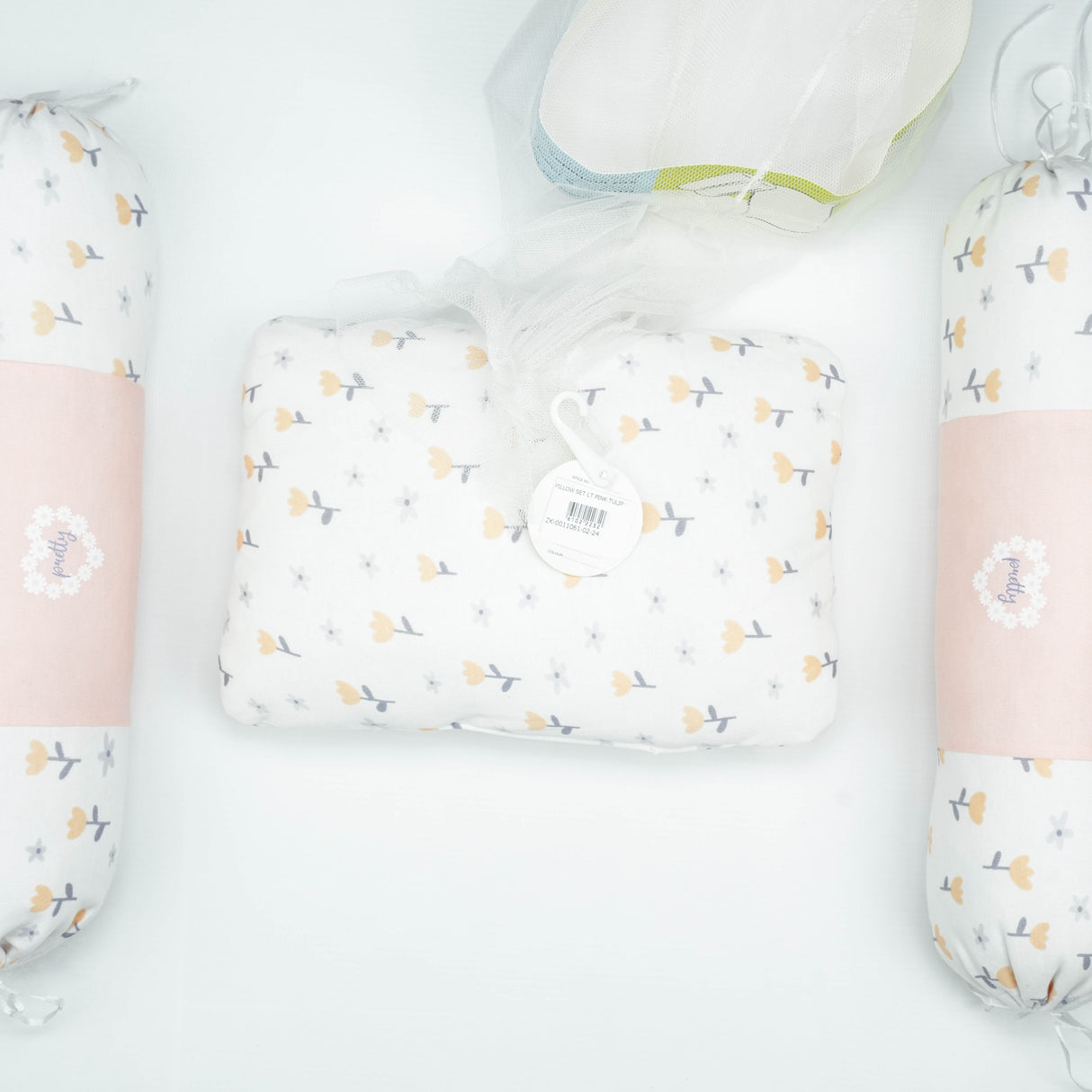 PILLOW SET LT PINK TULIP