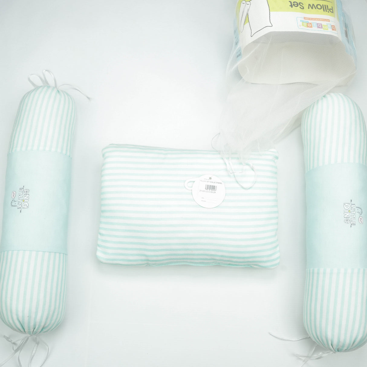 PILLOW SET B.BLUE STRIPES